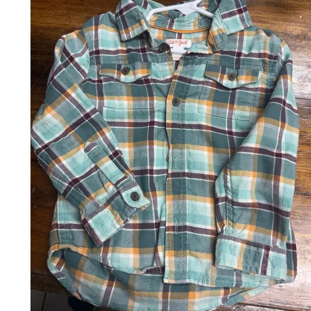 Lot of 4 Long Sleeve Button Down Shirts Size 4T